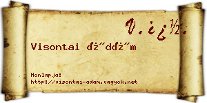 Visontai Ádám névjegykártya
